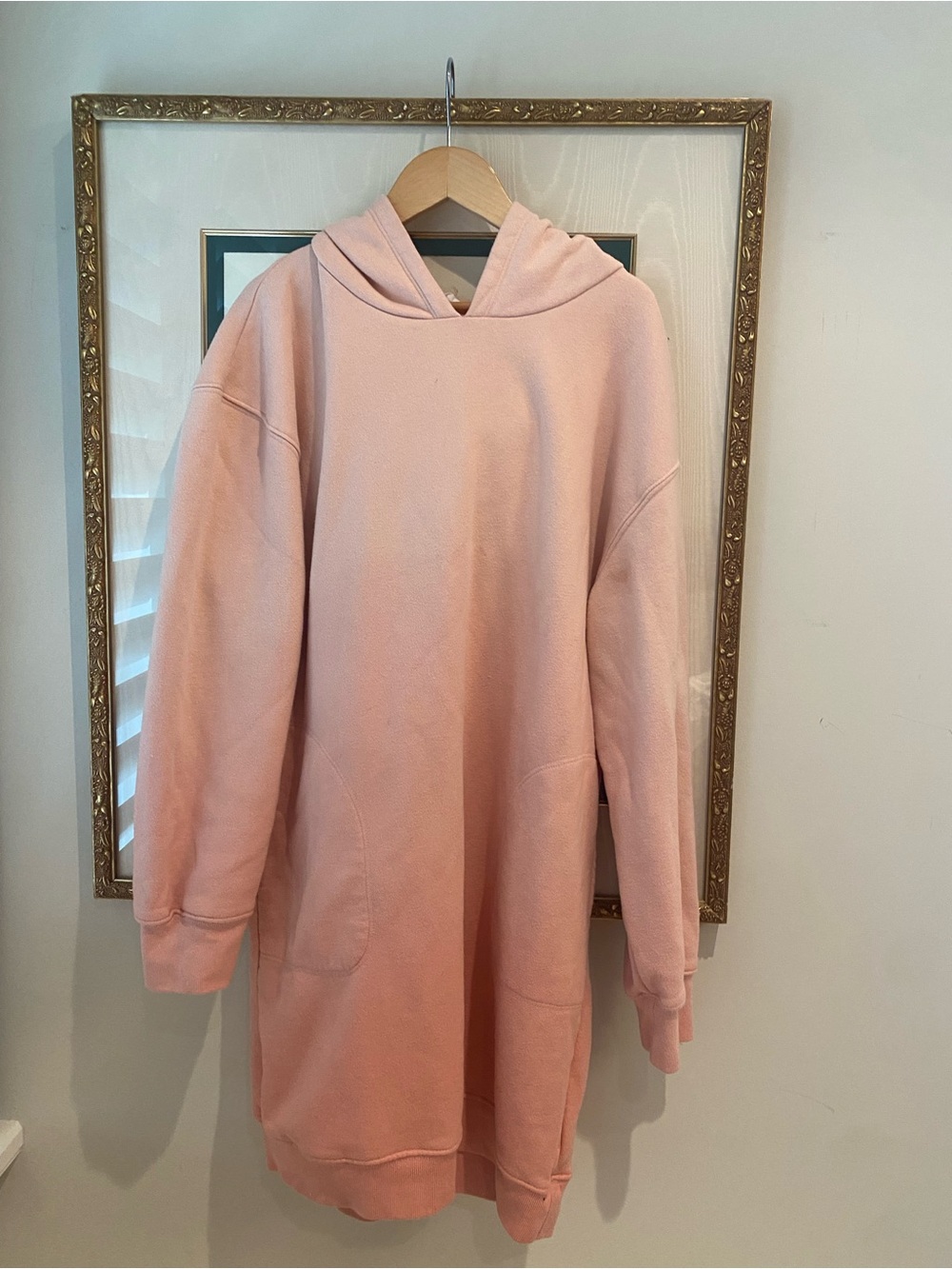 Gap Soft Pink Hoodie Dress - Women's Cozy Pullover Sweater